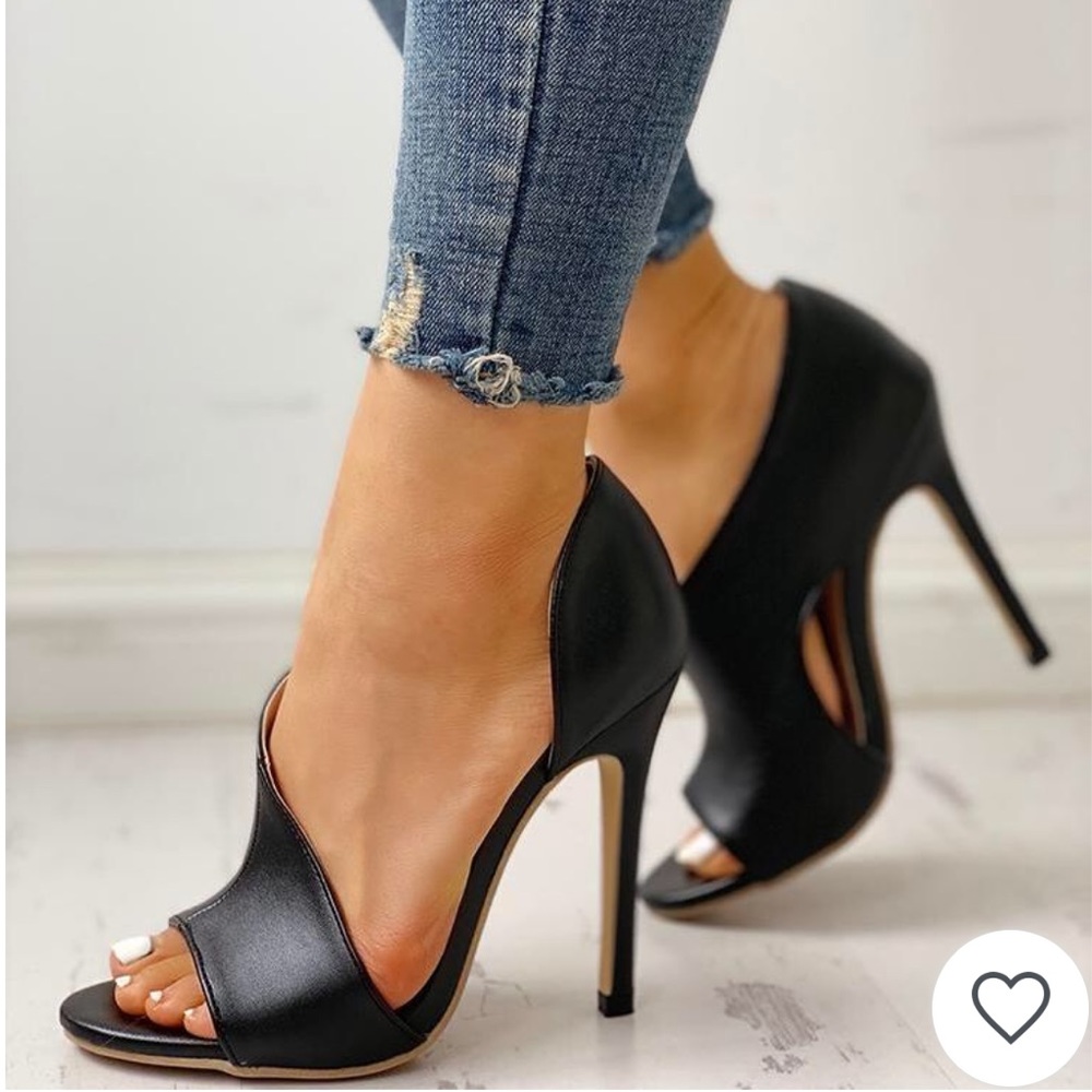 Cutout Peep Toe Heels
